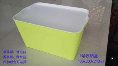 Recipientes de armazenamento plásticos amarelos com tampas/grandes escaninhos de armazenamento plásticos