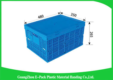 Mesh Folding Storage Crates, materiais plásticos dobráveis dos PP dos escaninhos de armazenamento do agregado familiar
