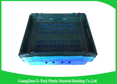 Customzized Mesh Plastic Food Crates com punhos ou os apertos de mão ergonômicos