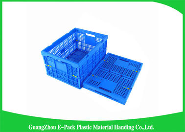 Mesh Ventilated Folding Plastic Crates durável 600 * 400 * 400mm empilháveis portáteis