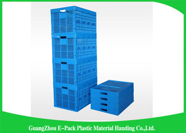 Mesh Ventilated Folding Plastic Crates durável 600 * 400 * 400mm empilháveis portáteis