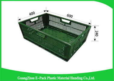 Mesh Ventilated Folding Plastic Crates durável 600 * 400 * 400mm empilháveis portáteis