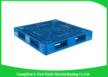 Material plástico dos patins HPPE do produto comestível três das páletes do Euro da plataforma contínua durável