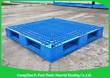 Material plástico dos patins HPPE do produto comestível três das páletes do Euro da plataforma contínua durável