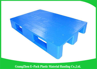 páletes plásticas azuis de 1200 * de 800mm com três corredores, HDPE plástico do Virgin das páletes dos patins