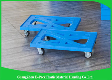 Materiais moventes plásticos azuis lisos de Dolly Four Wheels 100% PP para industrial