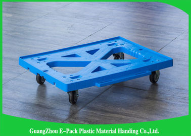 Materiais moventes plásticos azuis lisos de Dolly Four Wheels 100% PP para industrial
