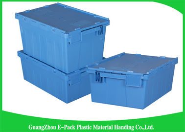 Recipientes de armazenamento plásticos resistentes Nestable do Euro, caixa plástica com a tampa articulada Leakproof
