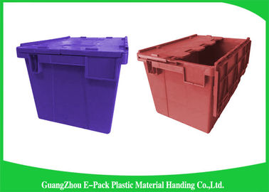 Armazém Tote Boxes plástico Nestable/escaninhos empilháveis com tampas articuladas