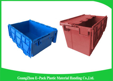 Armazém Tote Boxes plástico Nestable/escaninhos empilháveis com tampas articuladas