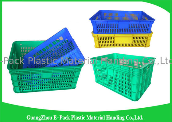 caixas plásticas do alimento do HDPE 50.4L/escaninhos de armazenamento plásticos empilháveis prova do risco