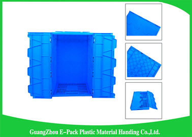 Mesh Collapsible Plastic Containers com tampas unidas/empacota caixas plásticas de dobramento