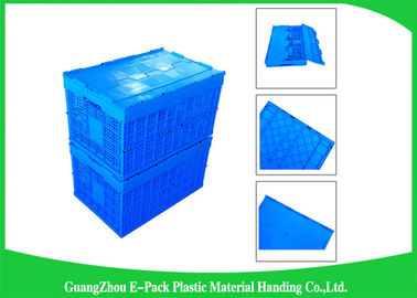 Mesh Collapsible Plastic Containers com tampas unidas/empacota caixas plásticas de dobramento