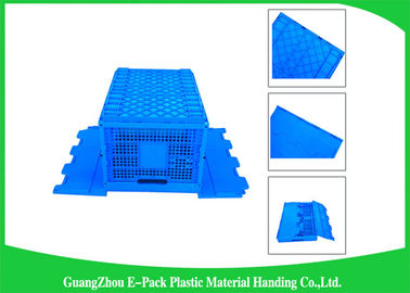 Mesh Collapsible Plastic Containers com tampas unidas/empacota caixas plásticas de dobramento