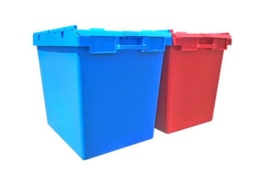 Recipiente unido pilha da tampa de 750*570*625MM/assentamento plástico Tote Box da logística