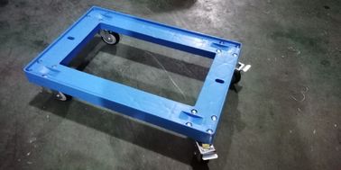 O transporte Dolly Loading Totes With plástica 3 avança rodízios do freio do plutônio