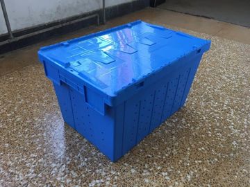 Tampa unida Mesh Body Plastic Storage Crates para o transporte