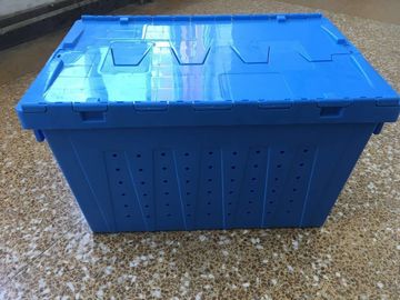 Tampa unida Mesh Body Plastic Storage Crates para o transporte