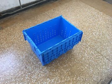 Tampa unida Mesh Body Plastic Storage Crates para o transporte