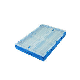 série Tote Boxes Attached Lids Stacking dobrável plástico de 650*440 milímetro