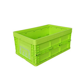 Recipientes plásticos dobráveis do verde do tamanho padrão/caixa plástica dobrável