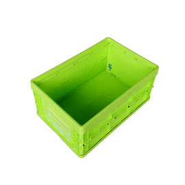 Recipientes plásticos dobráveis do verde do tamanho padrão/caixa plástica dobrável