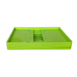 Recipientes plásticos dobráveis do verde do tamanho padrão/caixa plástica dobrável