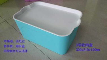 Recipientes de armazenamento plásticos amarelos com tampas/grandes escaninhos de armazenamento plásticos