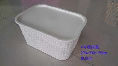 Recipientes de armazenamento plásticos amarelos com tampas/grandes escaninhos de armazenamento plásticos