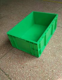 Transporte do tamanho padrão de recipientes de armazenamento 600*400*230mm do polietileno do Virgin e sistema plásticos empilháveis verdes da classificação