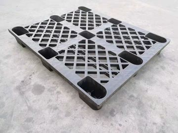 O HDPE reforçou páletes plásticas do preto de 1200*1000 milímetro