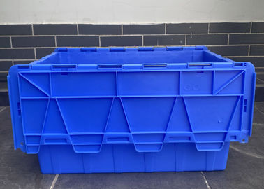 As logísticas de Recycable empilham recipientes unidos plásticos da tampa