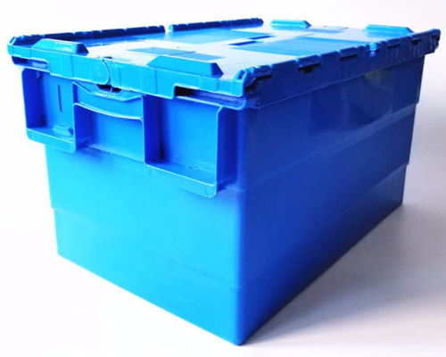 Recipiente de armazenamento plástico azul de Grey Green 60L com tampa