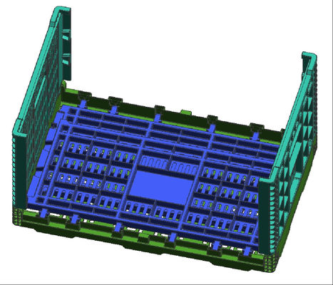 Caixas plásticas Mesh Style das frutas e legumes dobráveis da agricultura