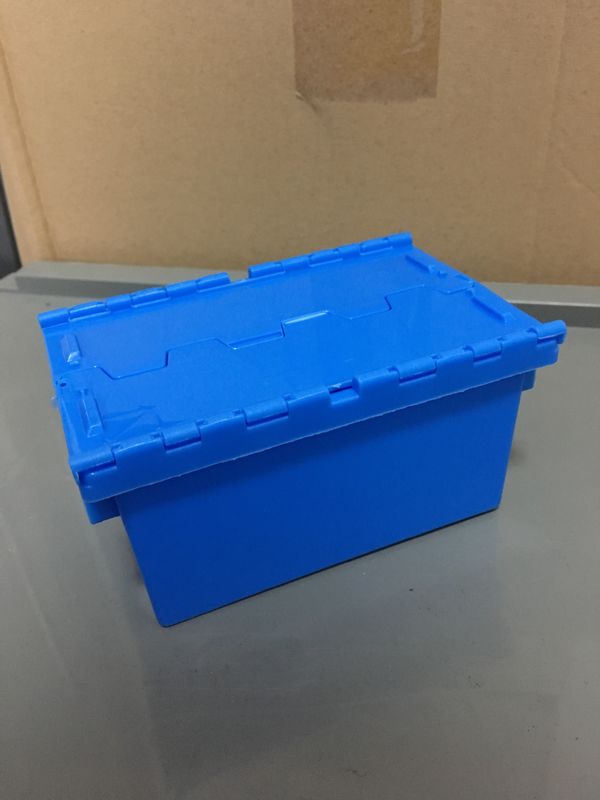 Ninho plástico pequeno Tote Boxes Attached Lids da pilha do tamanho 120*80*60 milímetro